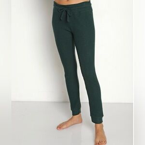 Beyond Yoga Living Easy Waffle Knit Sweatpant - Forest Green - Small